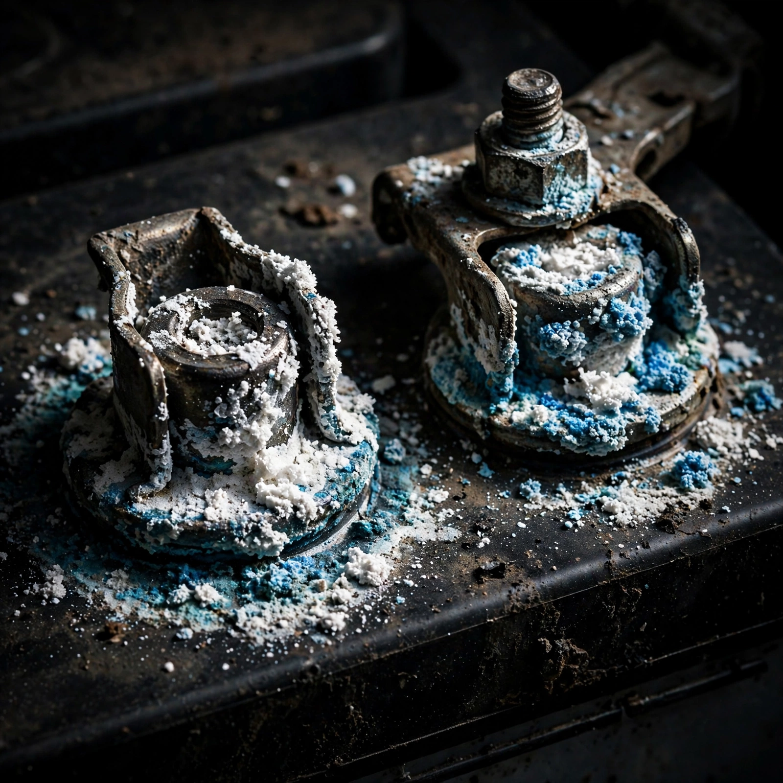 applying anti-corrosion felt washers and dielectric grease to clean terminal