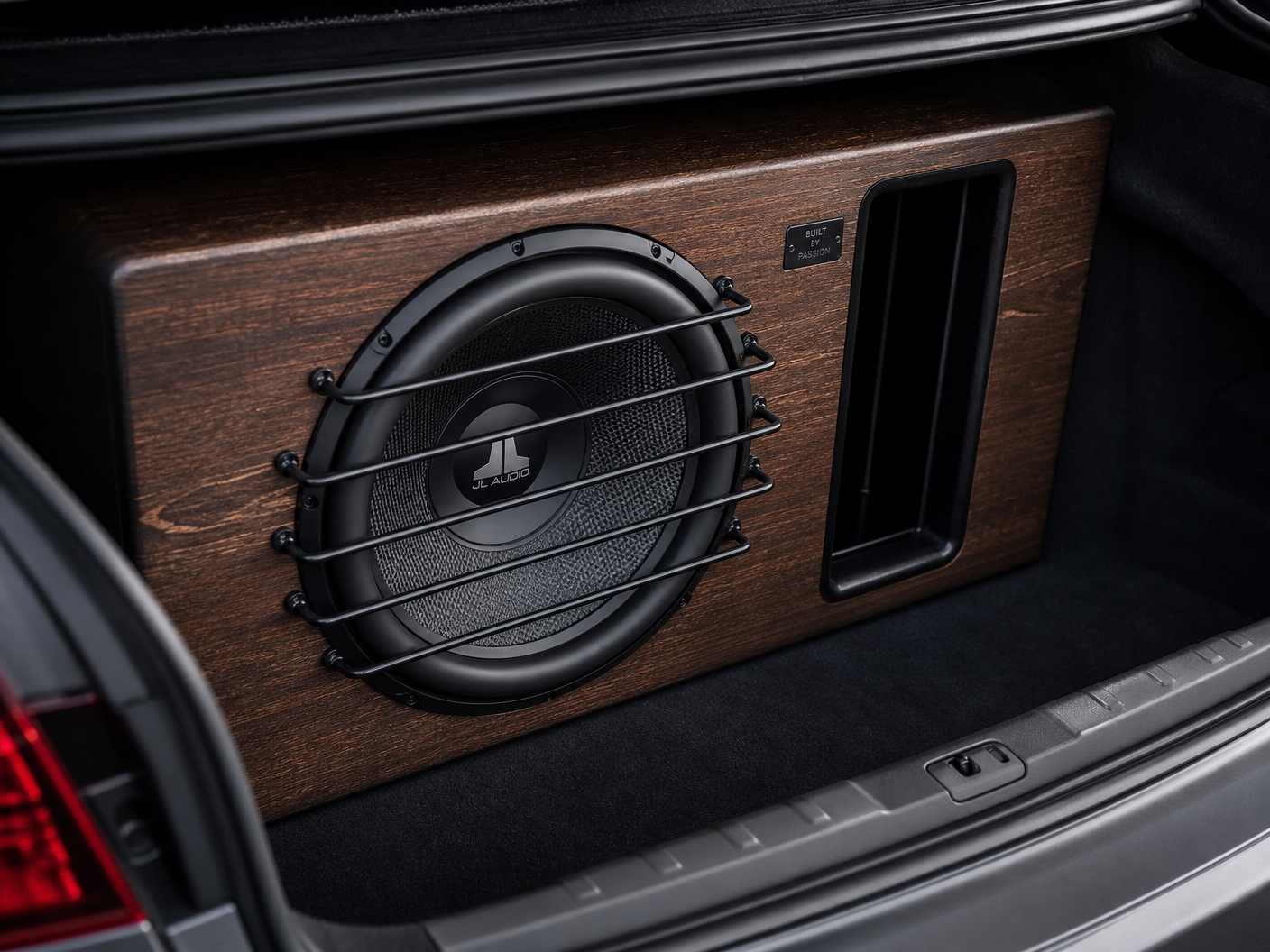 Subwoofer in Car Trunk