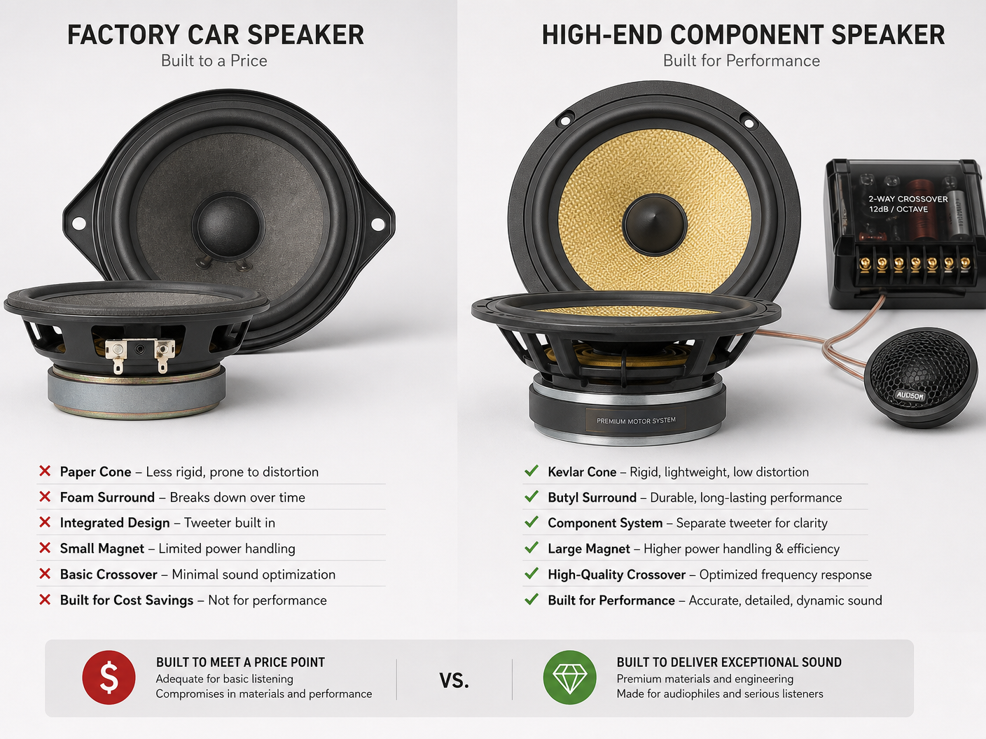 Factory vs. Aftermarket Speaker Comparison