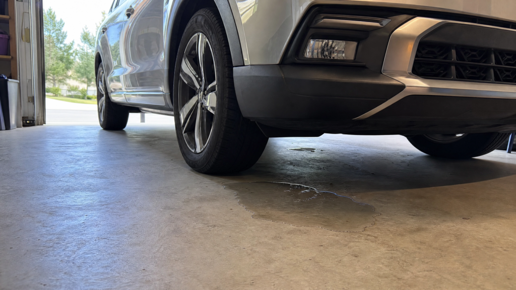 clear fluid puddle