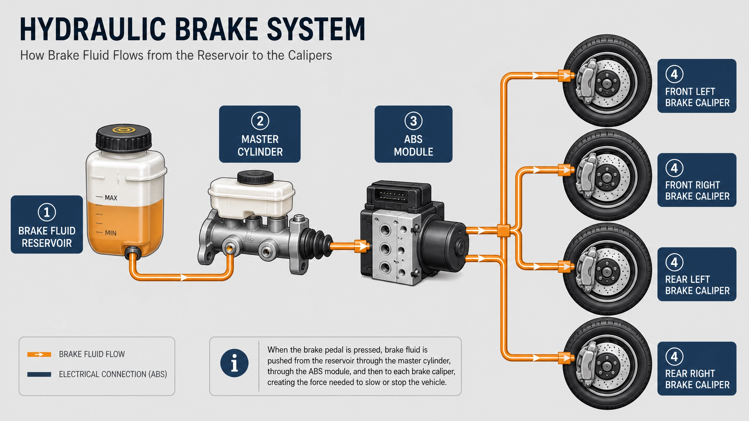 closed hydraulic brake system