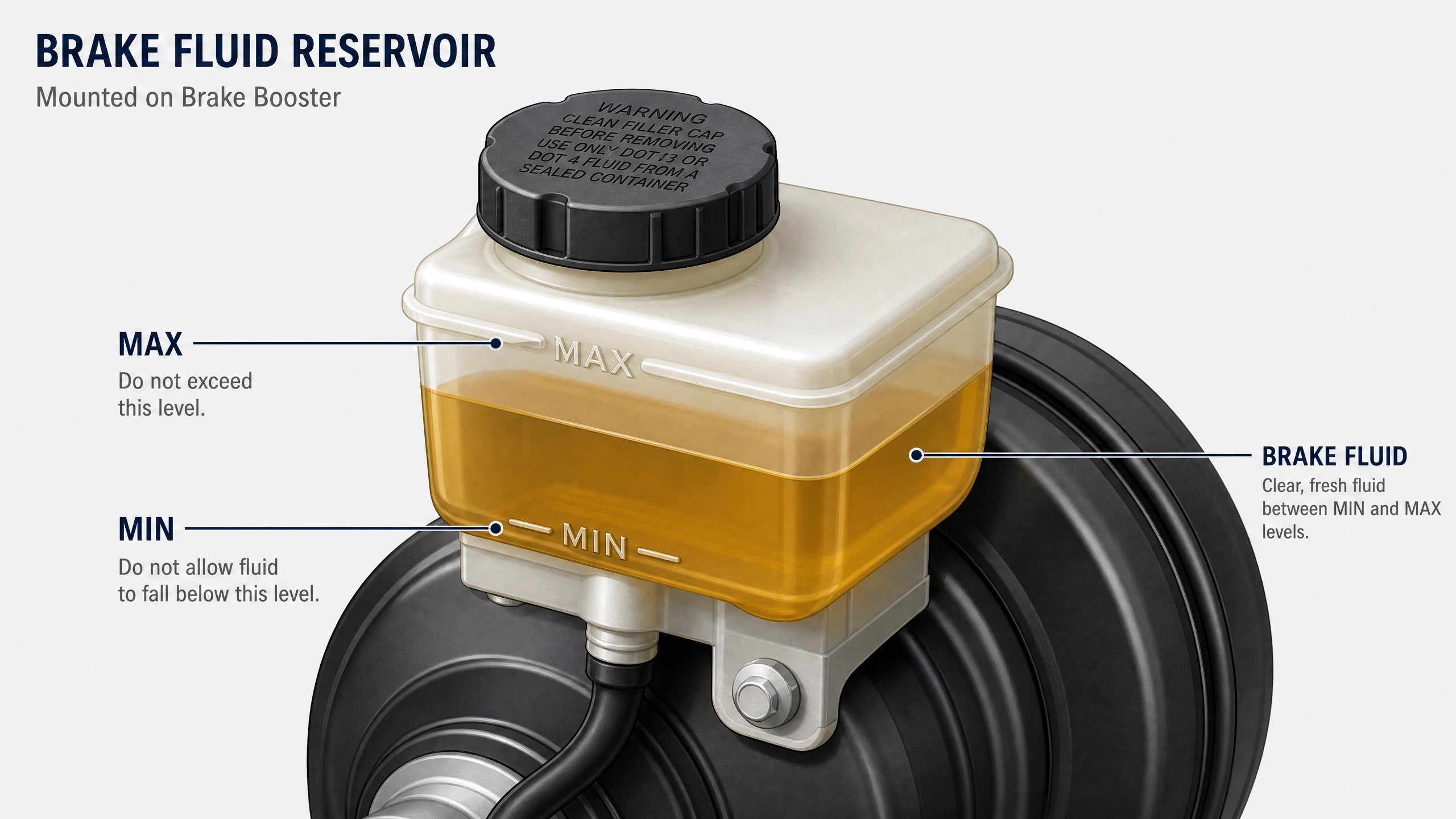 brake fluid reservoir illustration