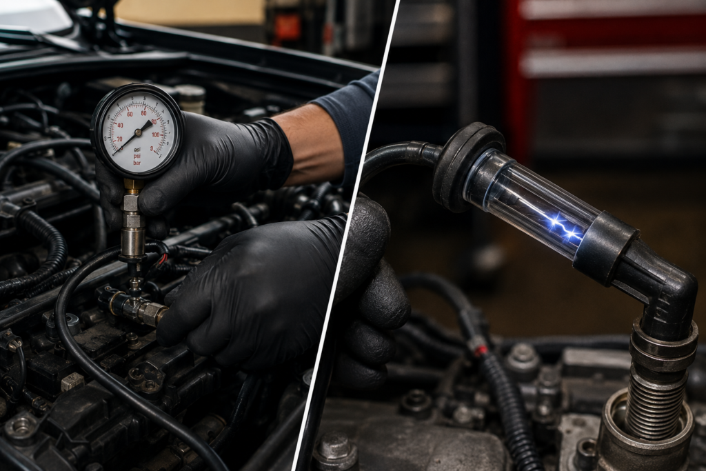 Why Your Car Cranks But Won’t Start (How to Safely Check Fuel and Spark at Home)