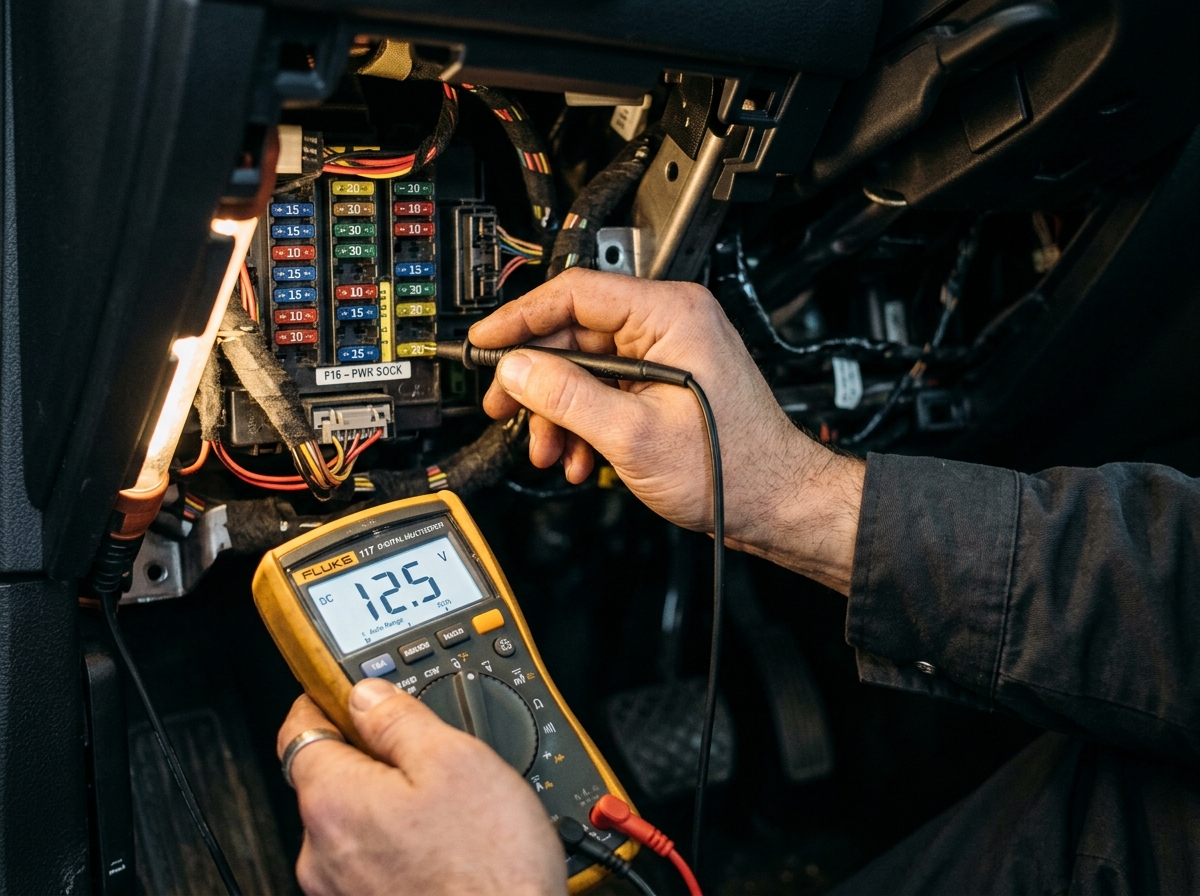 Testing car fuse voltage