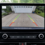 High definition backup camera view on a modern car infotainment screen