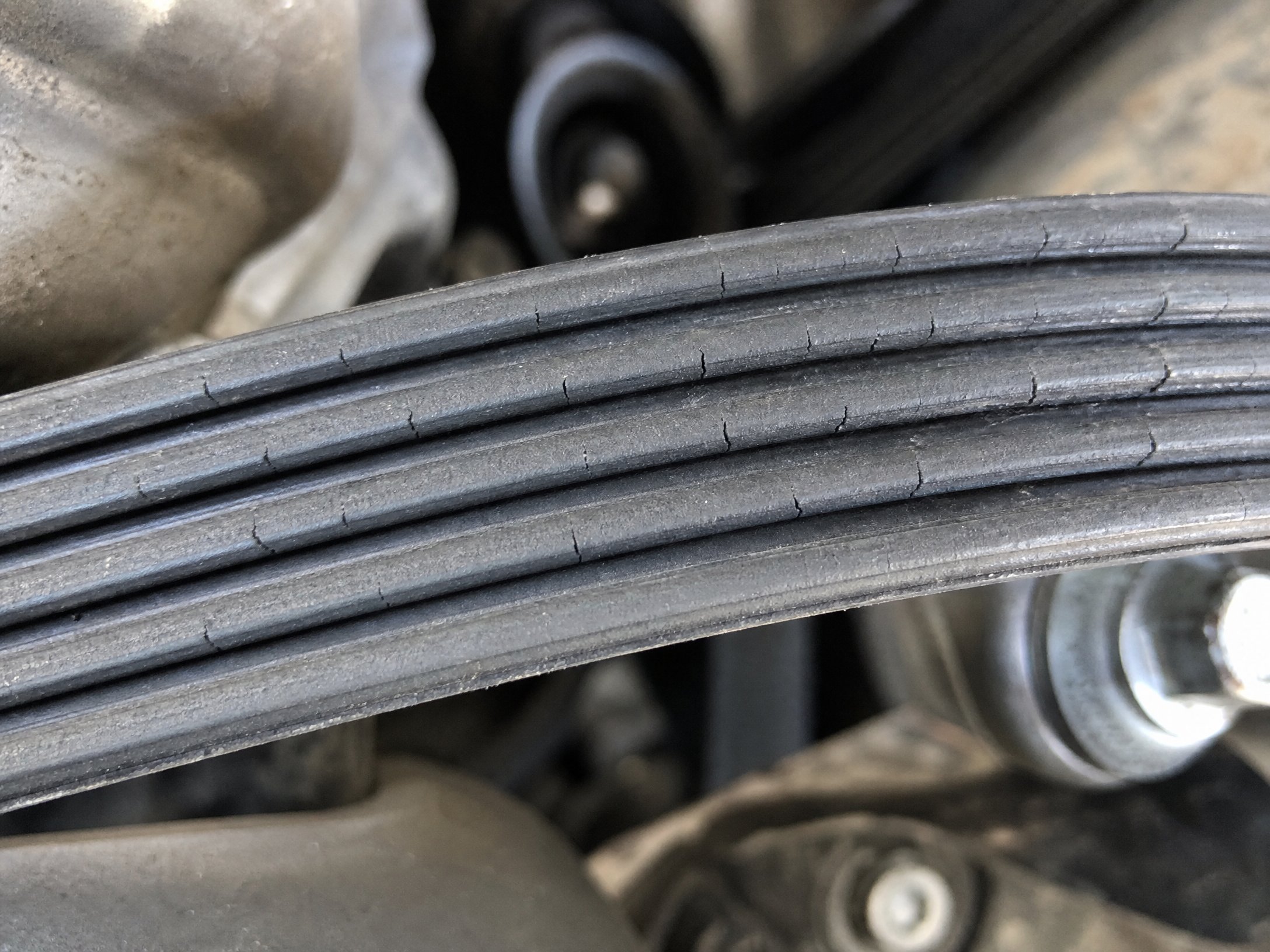 Worn Serpentine Belt