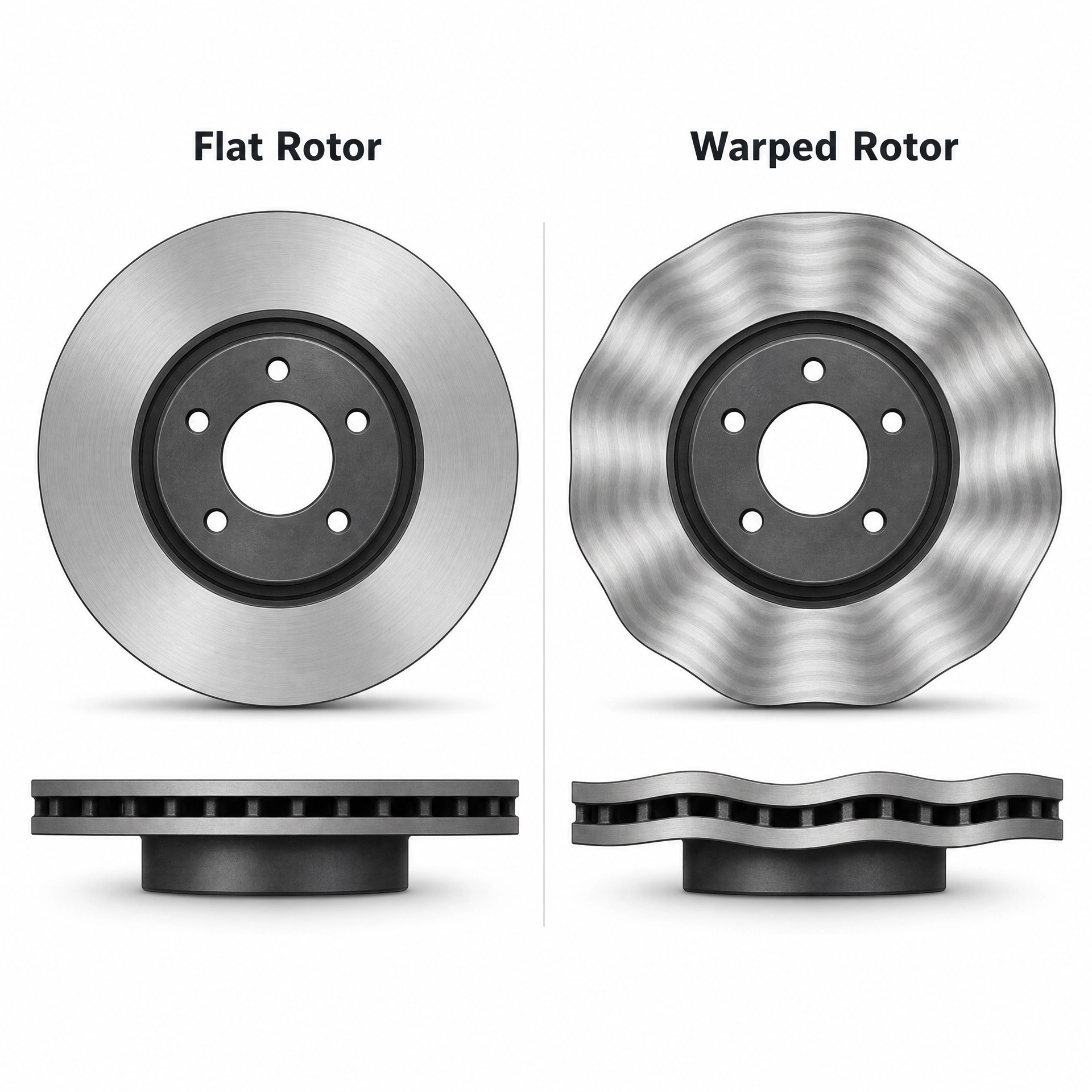 Warped vs Flat Rotor
