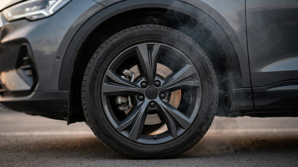 smoke from wheel well