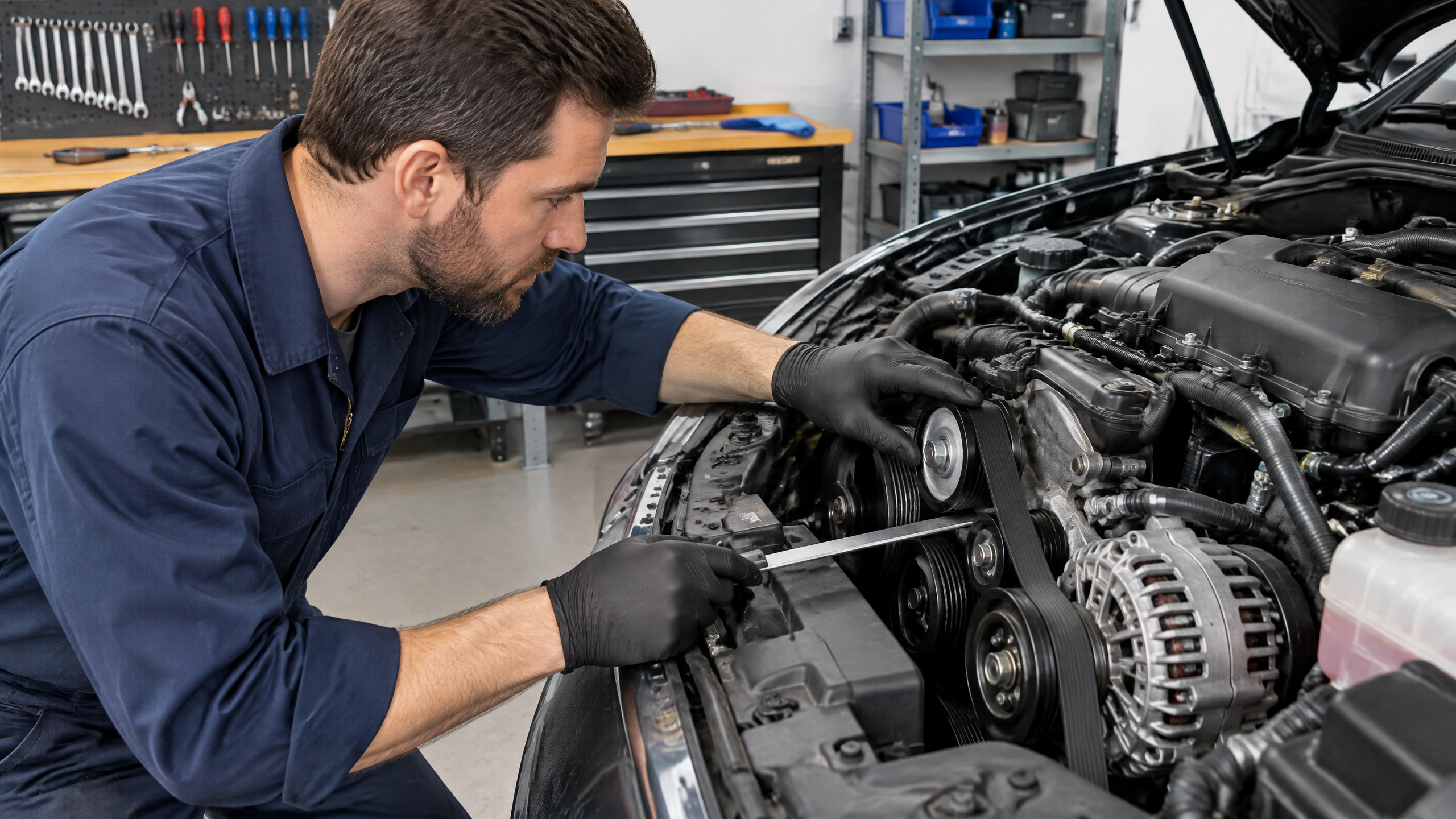 DIY steps for inspecting a serpentine belt for cracks and wear